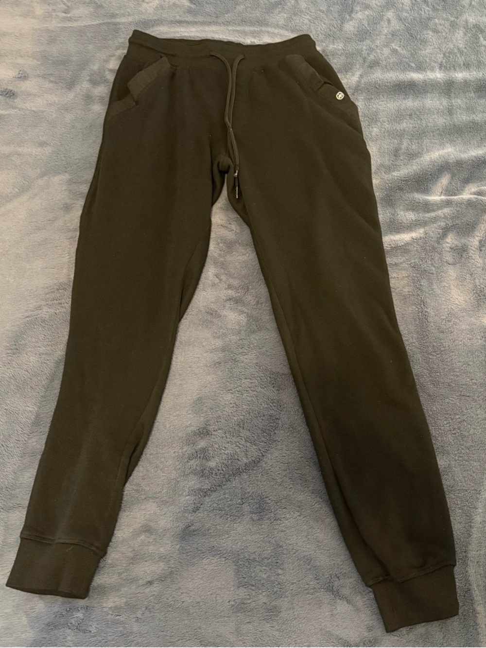 Monument Mens Joggers Black Fleece Lined Sweatpants Size Small